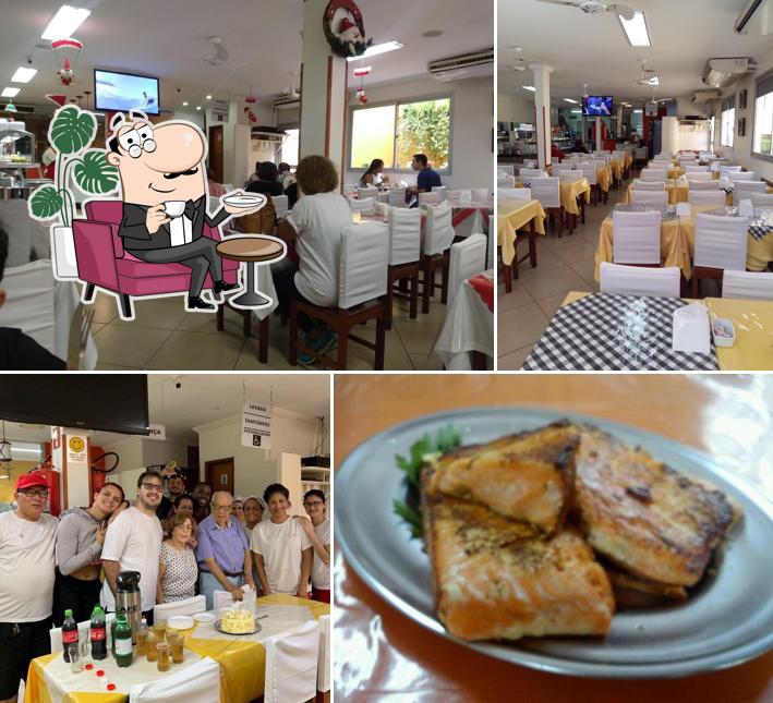 O interior do Ferreirinha Grill