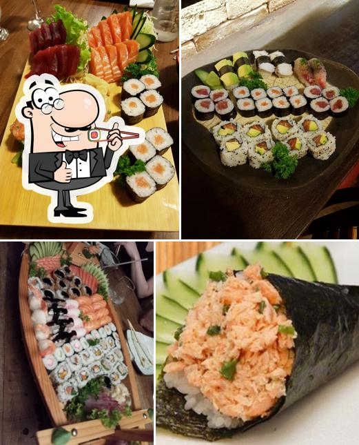 Peça diferentes opções de sushi