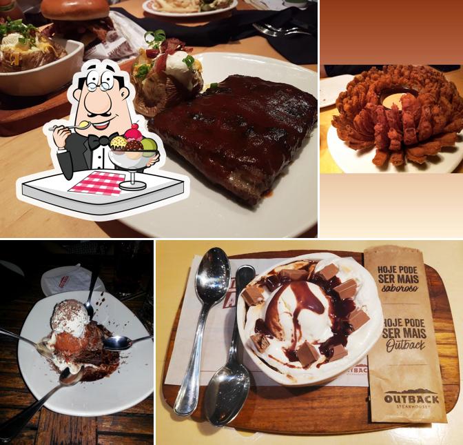 Outback Steakhouse serve uma variedade de pratos doces