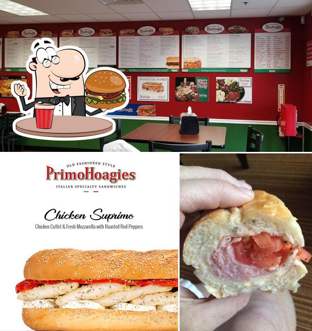 Order a burger at PrimoHoagies