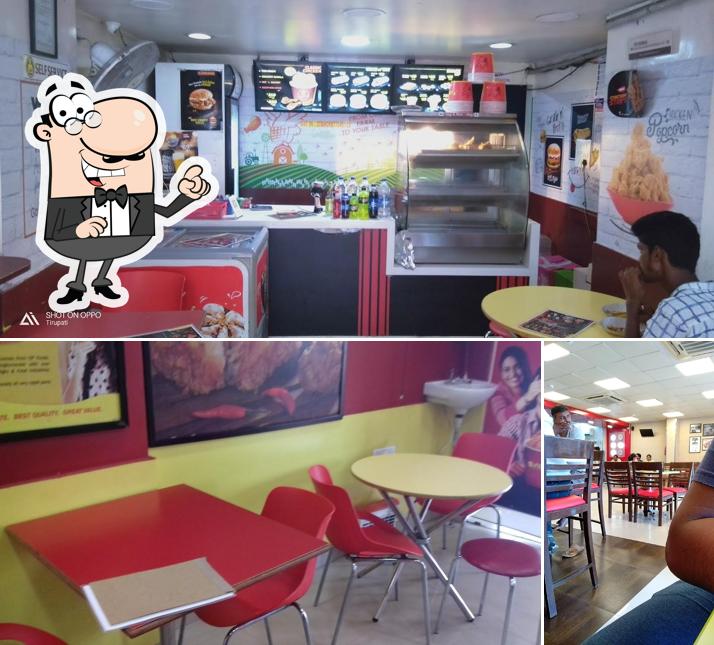 The interior of Five Star Chicken Annamayya circle