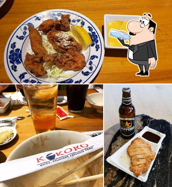 Take a look at the photo displaying drink and food at Kokoro Restaurant