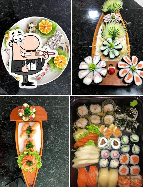 Peça diferentes opções de sushi