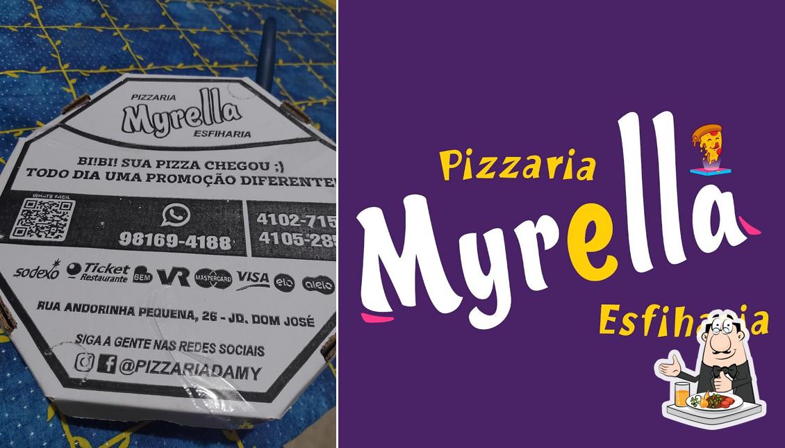 Comida em Pizza da My Pizzaria e Esfiharia Myrella