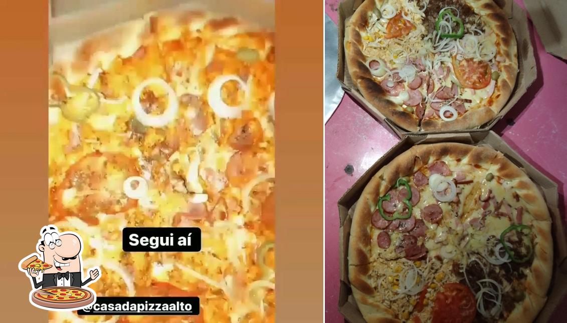 Consiga pizza no Casa da pizza do alto