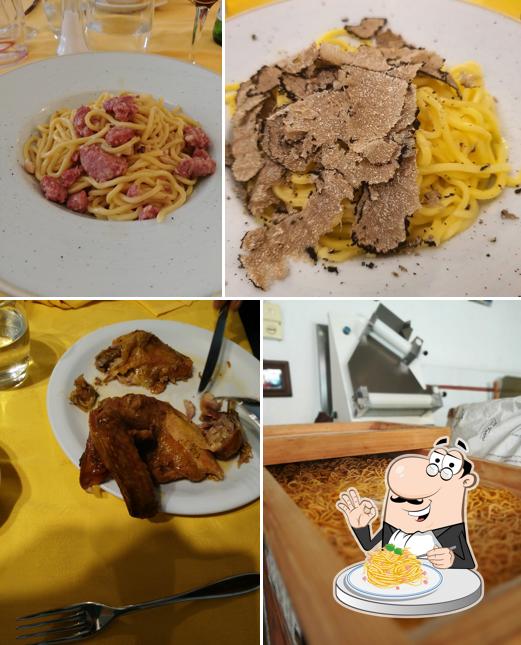 Spaghetti alla carbonara al hosteria della luna piena