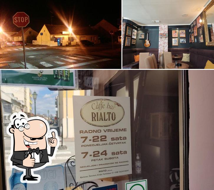 See this picture of Rialto Café