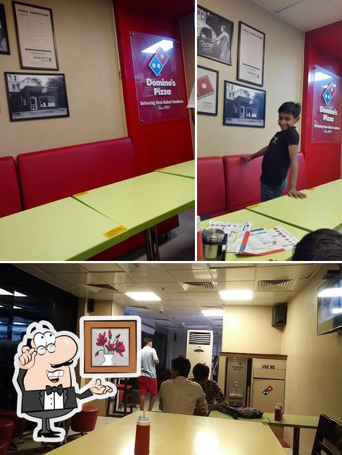 The interior of Domino's Pizza Omaxe Mall, Sector 49, Gurugram