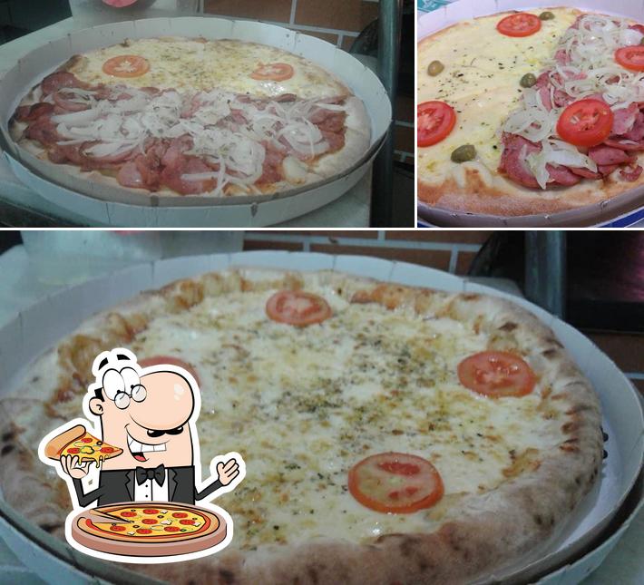 Escolha diferentes tipos de pizza