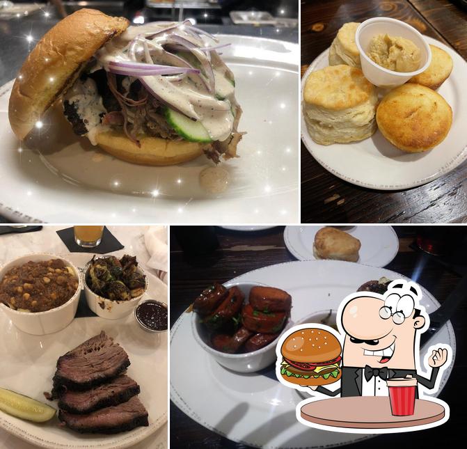 Try out a burger at Queenie's Restaurant, Bar, & Events