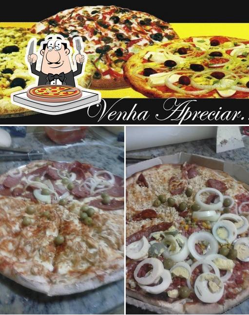 Escolha pizza no Pizzaria do Chef