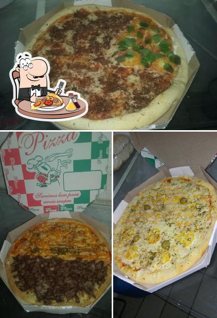 Experimente pizza no Pizzaria Fernandes