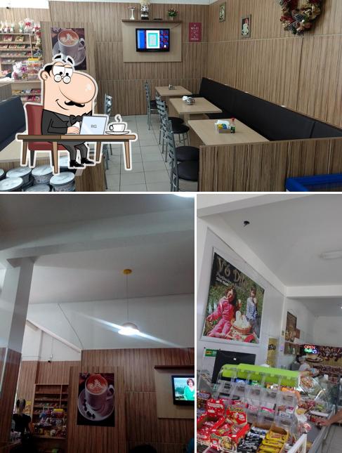 O interior do Panificadora e Confeitaria Vó Dite