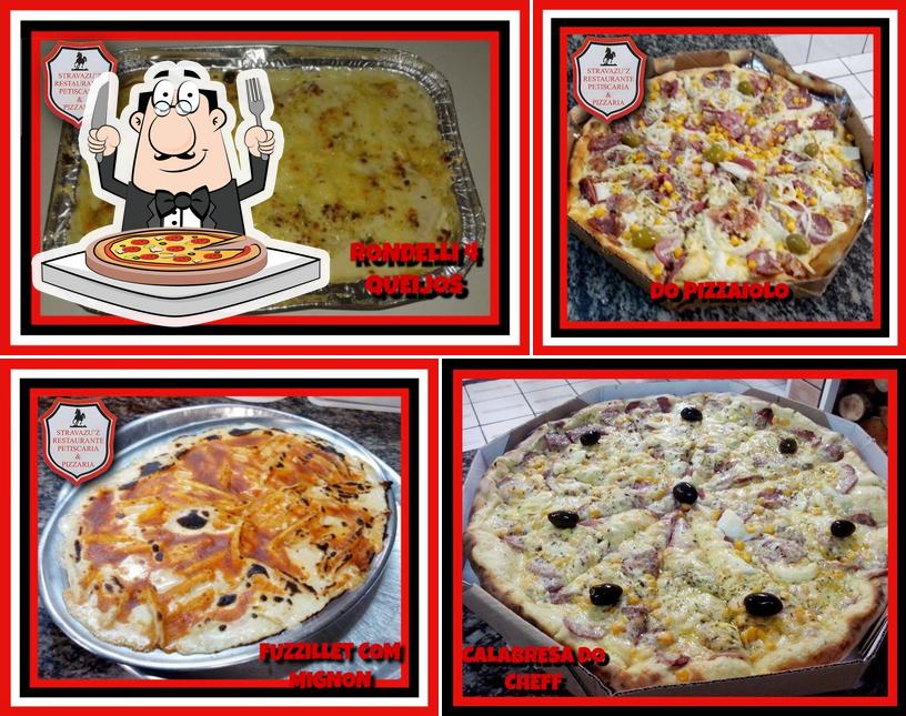 Escolha pizza no Stravazzu'z Restaurante & Pizzaria