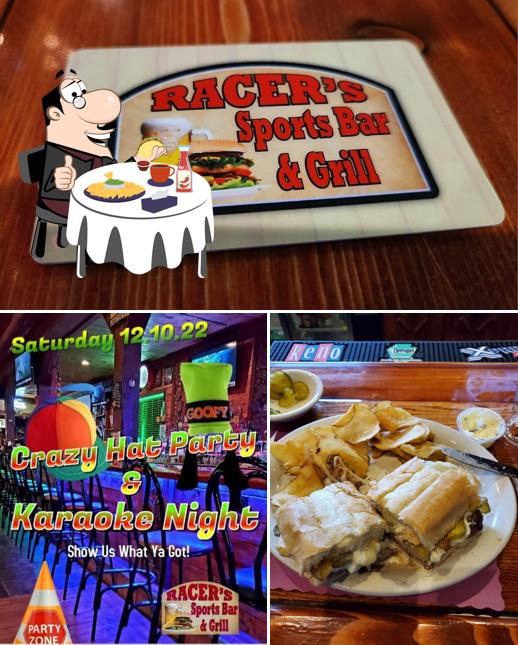 Get a burger at Racer's Tavern