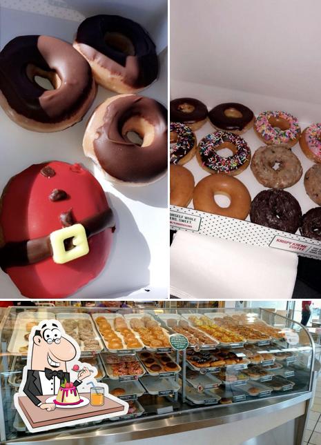 Krispy Kreme serves a range of sweet dishes