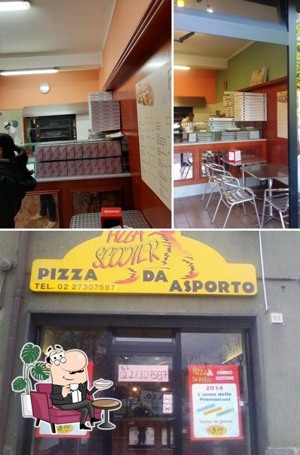 Questa è la foto che raffigura la interni e cibo di Pizza Scooter