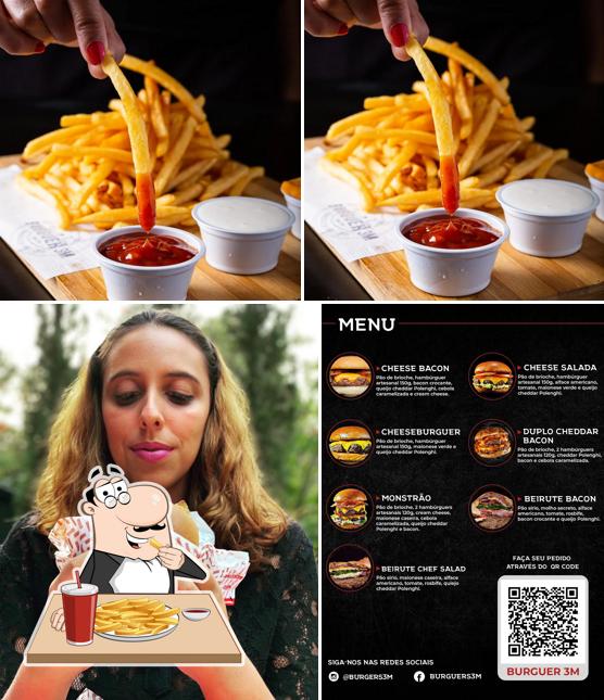 Batata frita em Burguer 3M - hamburgueria em cotia