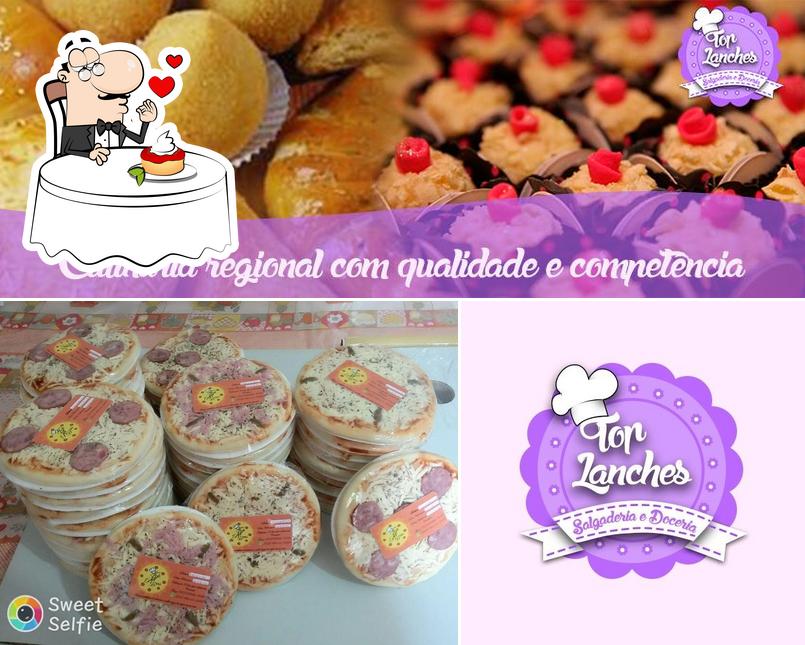 Top lanches provê uma variedade de pratos doces