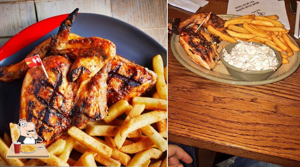 Order French fries at Nando's Merthyr Tydfil