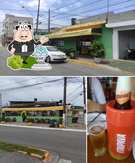 Entre diferentes coisas, exterior e cerveja podem ser encontrados no Restaurante e Churrascaria Brasileirinho Grill