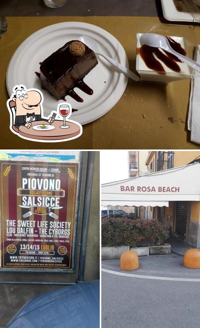 Tra le diverse cose da Bar Rosa Beach si possono trovare la cibo e esterno