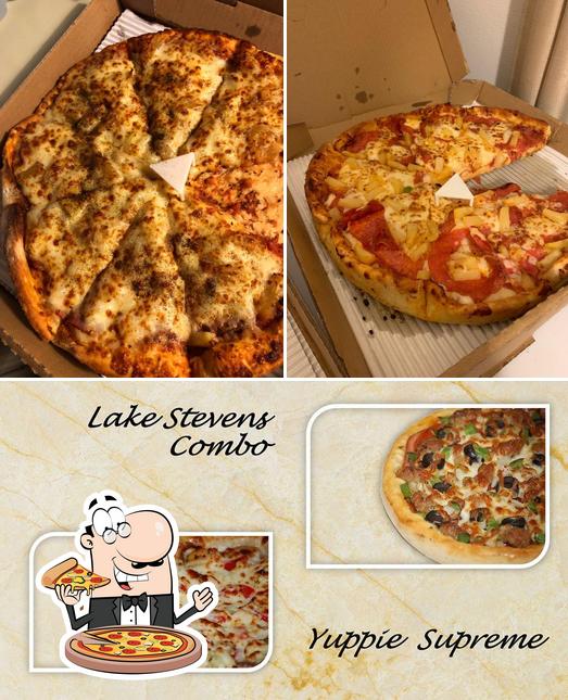 Pick pizza at South Lake Pizza