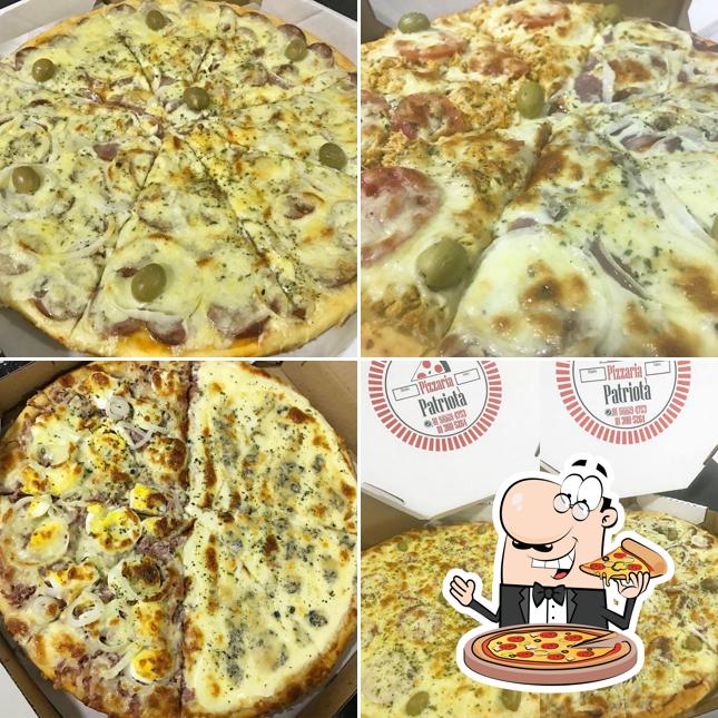 Peça diferentes variedades de pizza