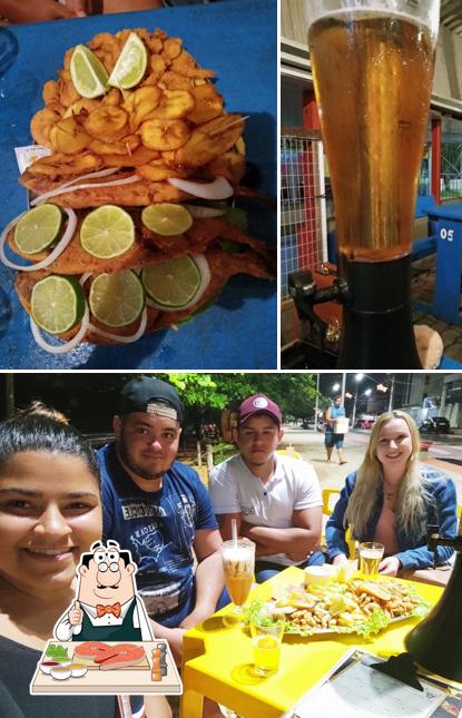 Peixe e fritas em Bravos choperia
