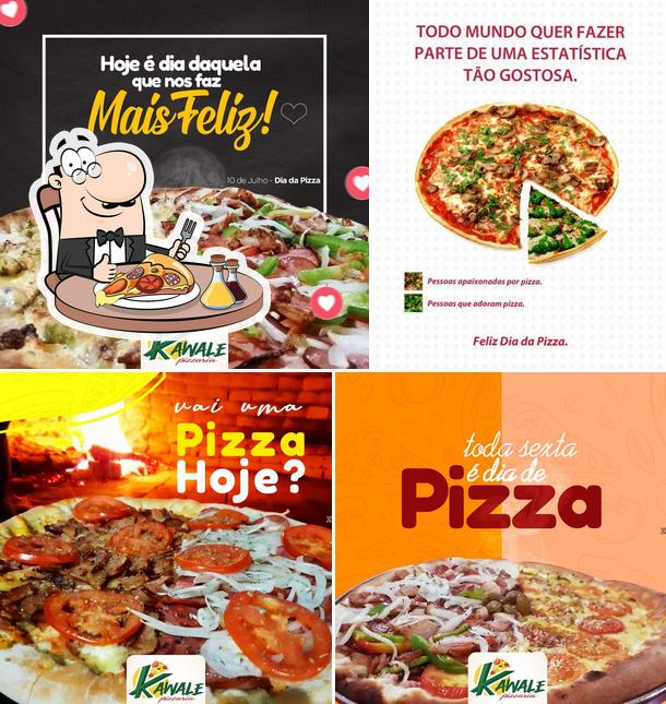 Escolha pizza no Kawale Pizzaria