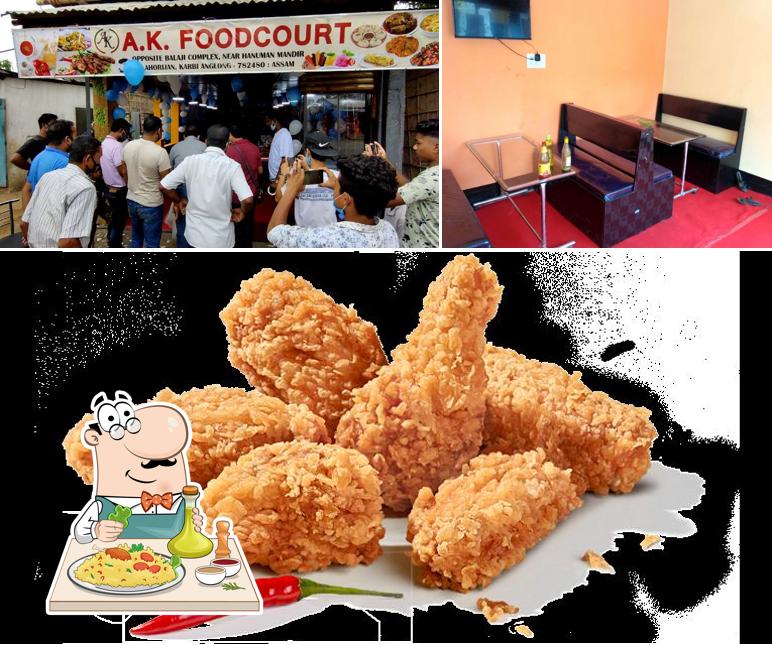 Among different things one can find food and interior at A K Food Court