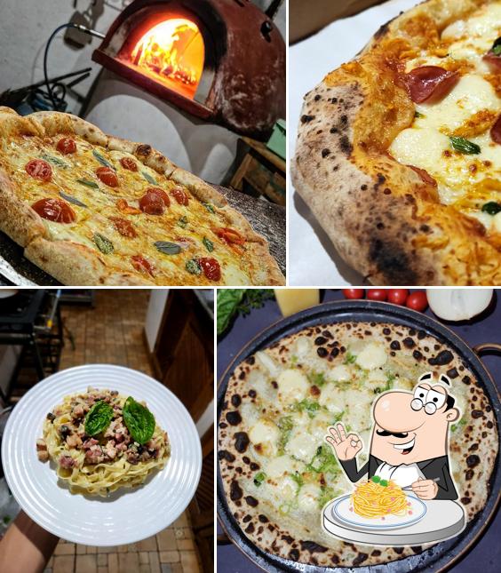 Espaguete carbonara em Pizzas da Vila