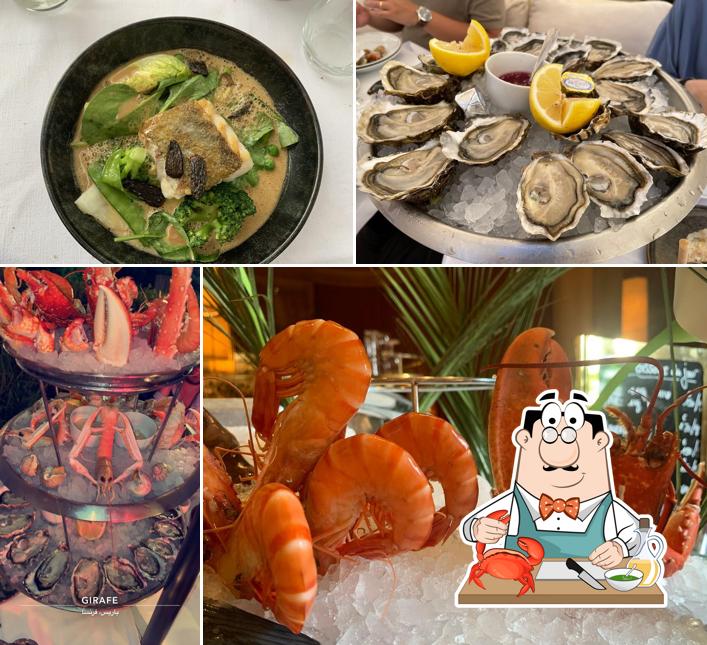 Girafe propose une sélection deplat à base de fruits de mer