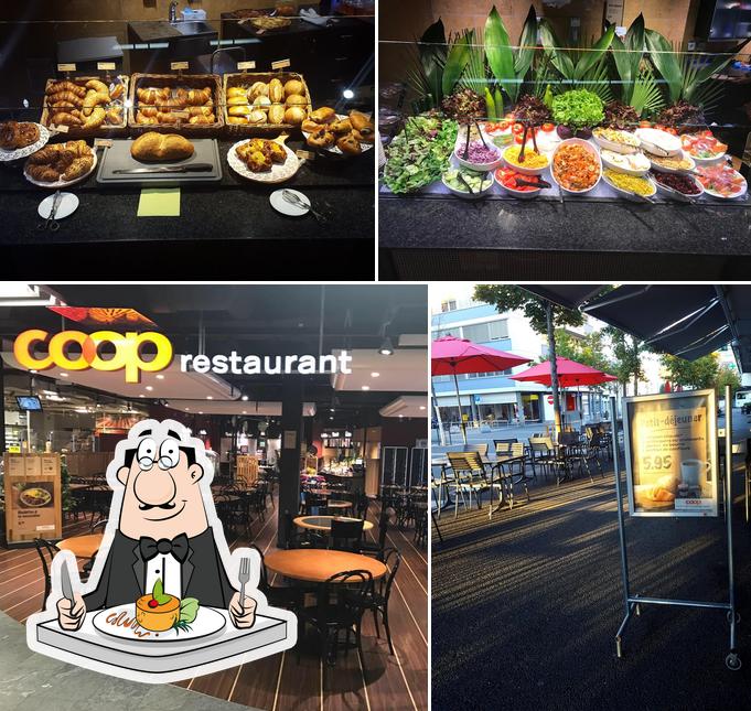 Tra le varie cose da Coop Restaurant Sierre si possono trovare la cibo e interni