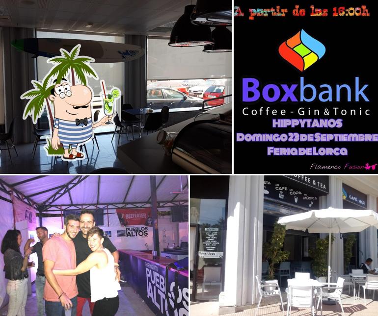 Это изображение паба и бара "BOX BANK COFFE & GIN TONIC"