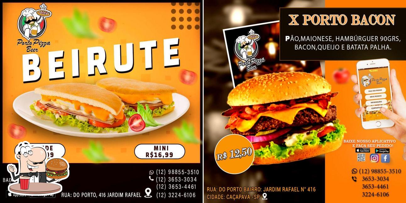 Experimente um hambúrguer no Porto Pizza Beer - Pizzaria Drive Thru