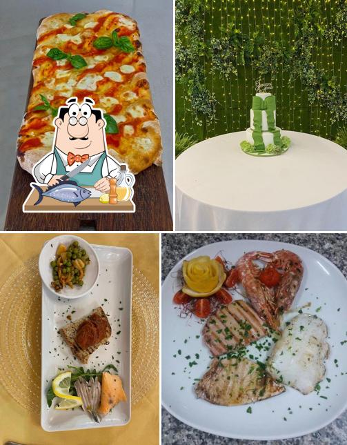 Лосось гриль в "Ristorante-Pizzeria-Antica Taverna Cantatore-Padula-provincia Salerno"