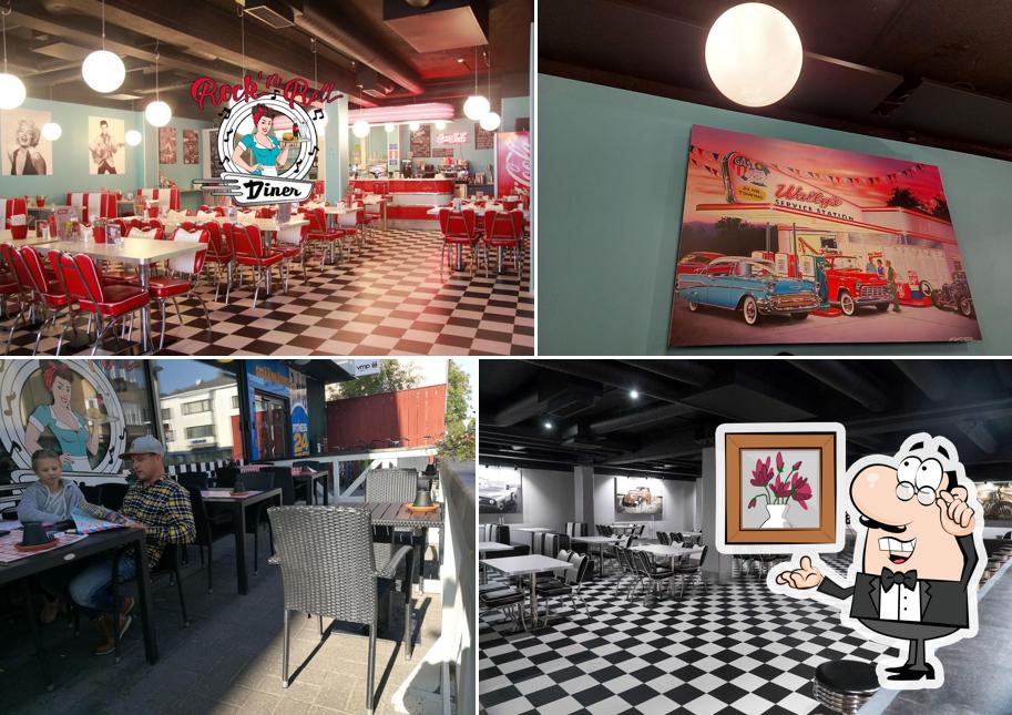 The interior of Rock'n Roll Diner