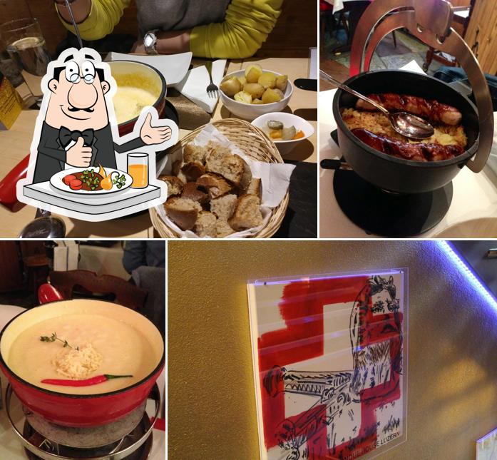 Cibo al FONDUE HOUSE LUZERN