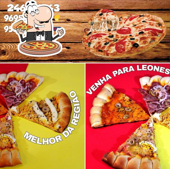 Consiga pizza no Leones Pizzaria