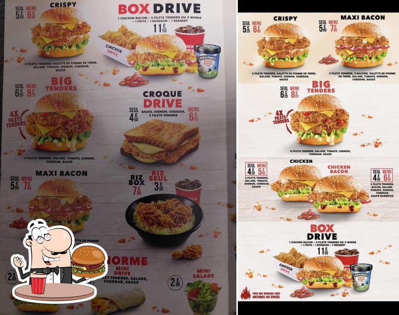 Les hamburgers de CHICKEN DRIVE ROMAINVILLE will conviendront différents goûts