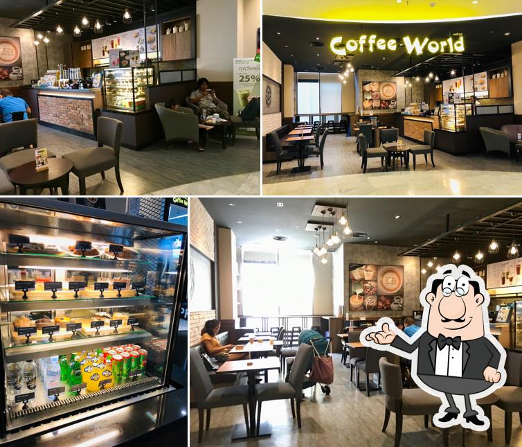 El interior de Coffee World at HARBOR Pattaya - คอฟฟี่เวิลด์ ฮาร์เบอร์ พัทยา