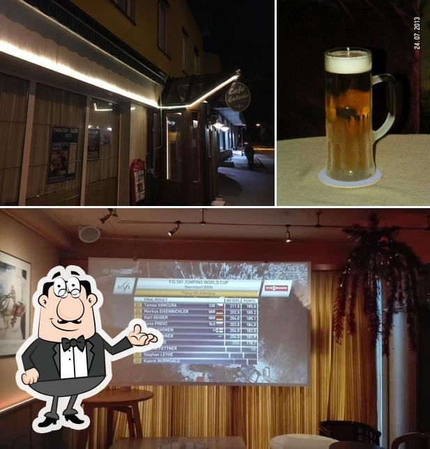 Among various things one can find interior and beer at Cafe Galerie