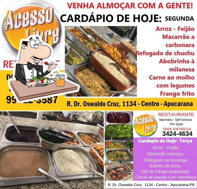 Comida em Restaurante Acesso Livre