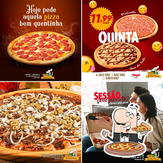 Consiga pizza no Bella Pizza