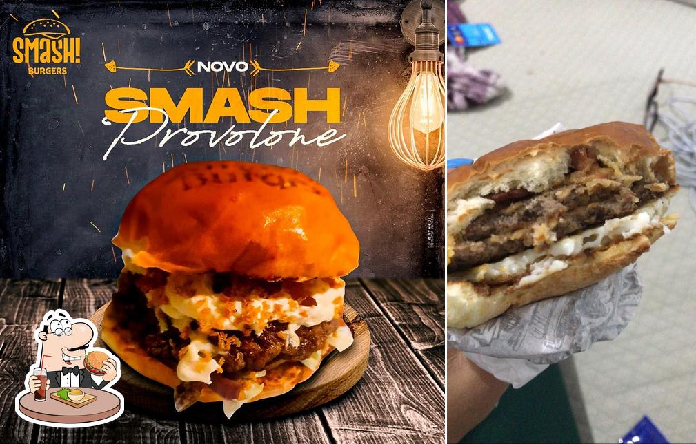 Peça um hambúrguer no Hamburgueria smash!