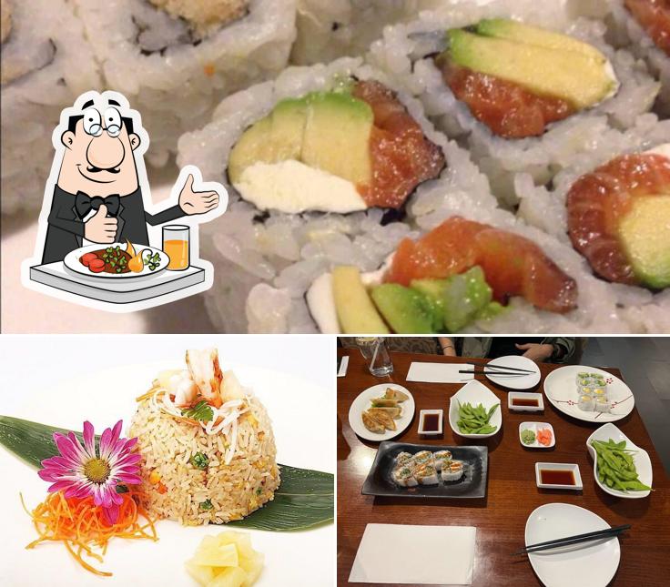 The image of food and interior at The Sushi Asano