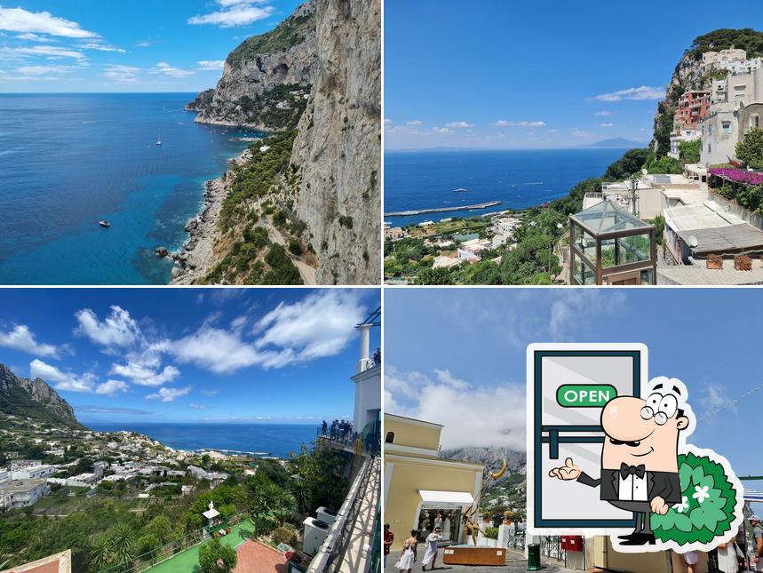 Goditi la vista dall'area esterna di Piazzetta di Capri