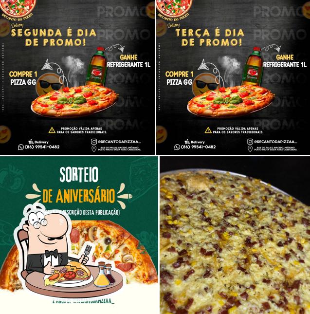 Experimente pizza no Recanto da Pizza