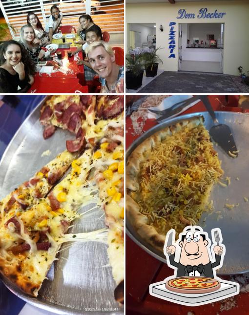 Experimente pizza no Pizzaria Dom Becker
